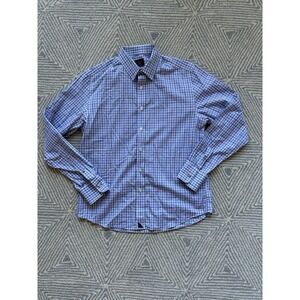 UNTUCKit Long Sleeve Button‎ Shirt - White/Blue/Blue - Medium